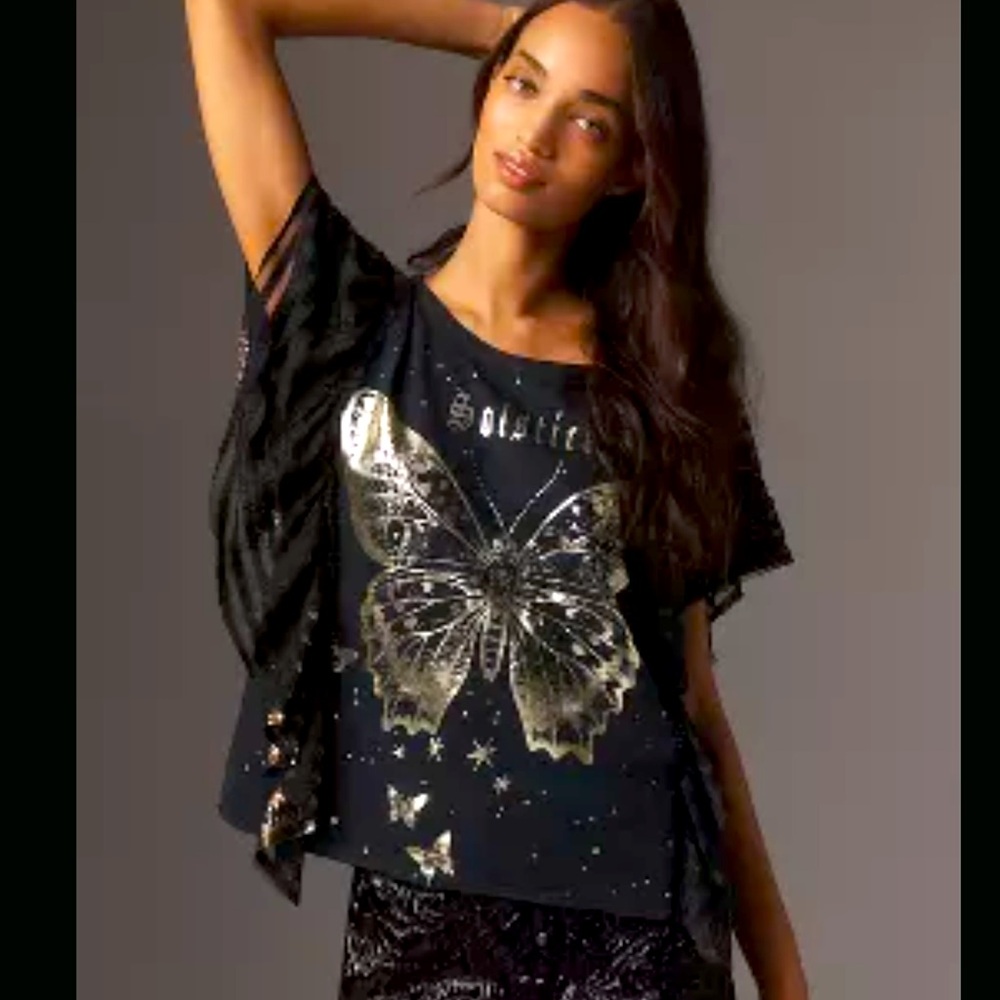 NWT Pilcro by Anthropologie ‘Golden Hour’ Tee